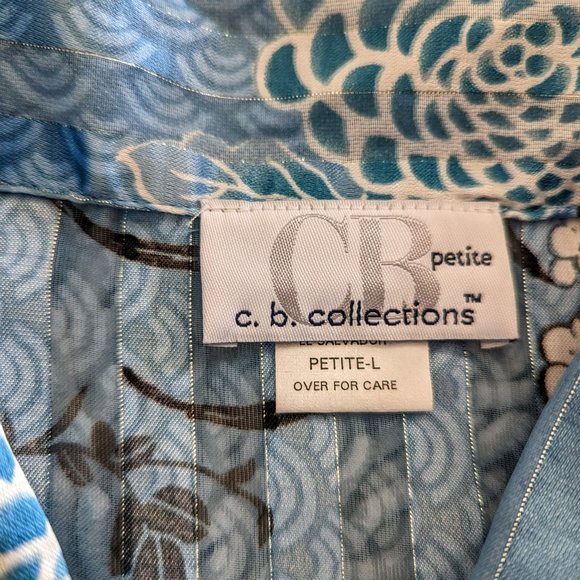 c.b. collections button-up blouse  SZ PL - Picture 8 of 16